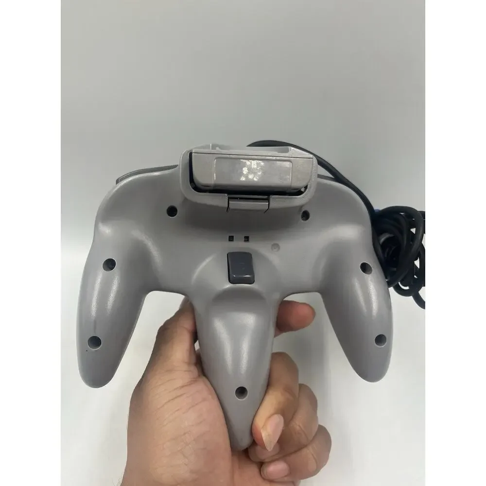 Nintendo 64 N64 Controller NUS-005 Original OEM Authentic Gray With Memory Card